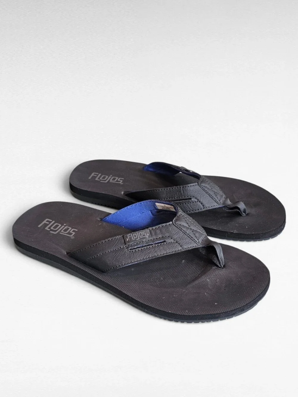 Flojos Flip Flops Black Size 10